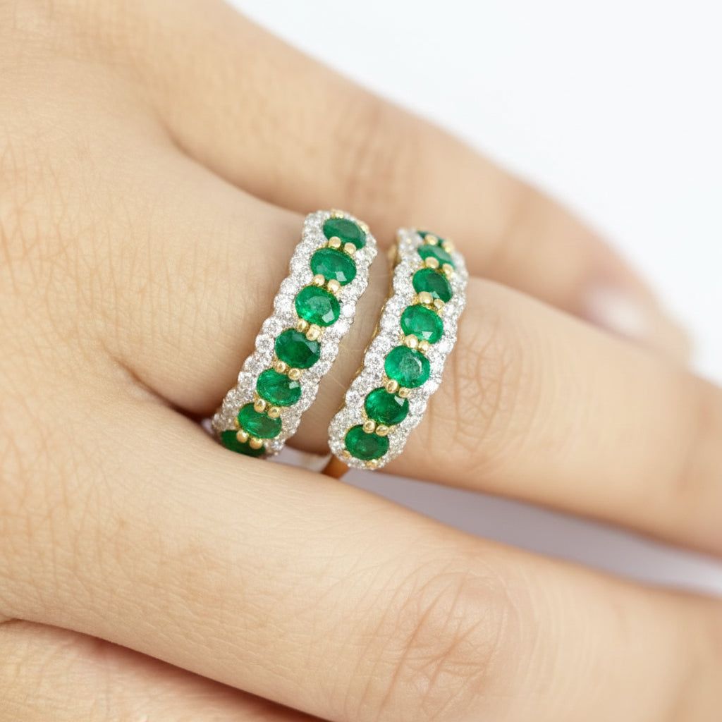 Emerald vibes ring