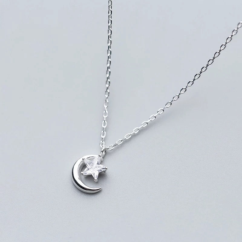 MOON AND STAR NECKLACE